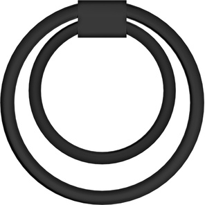  Черное двойное эрекционное кольцо 