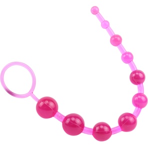  Розовая анальная цепочка с колечком Sassy Anal Beads 26,7 см 
