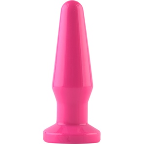  Розовая анальная втулка с закруглённой головкой POPO Pleasure 12,4 см 