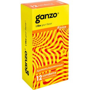  Ароматизированные презервативы Ganzo Juice 12 шт 