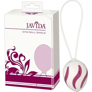  Бело-сиреневый вагинальный шарик Javida Gym Ball Single 