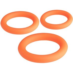  Набор из 3 оранжевых эрекционных колец NEON STIMU RING SET 