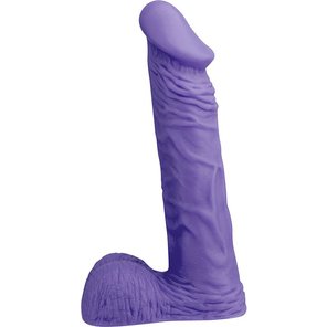  Фиолетовый фаллоимитатор с мошонкой XSKIN 8 PVC DONG 20,3 см 