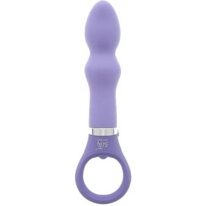  Фиолетовый анальный вибратор GOOD VIBES RING-G RIBBED 15,5 см 