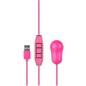  Розовый вибростимулятор с питанием от USB LET US-B 10 RHYTHMS BULLET LARGE PINK 