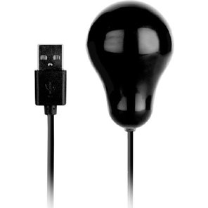  Чёрный вибростимулятор с питанием от USB-порта LET US-B BULLET EXTRA LARGE BLACK 