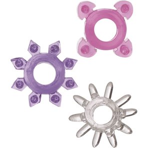  Набор из 3 разноцветных эрекционных колец SENSO ENHANCERS 