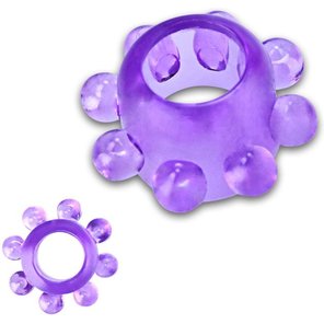  Тянущееся фиолетовое кольцо с массажными шариками 