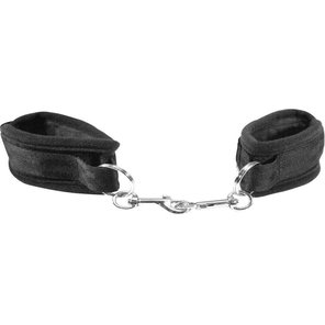  Чёрные наручники с карабинами Beginners Handcuffs 