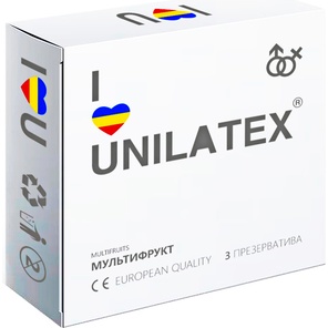  Разноцветные ароматизированные презервативы Unilatex Multifruits 3 шт 