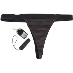  Чёрные вибротрусики Vibrating Panties с пультом управления 