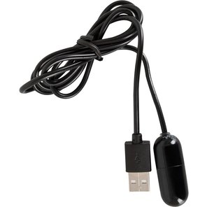  Чёрное виброяйцо с питанием от USB-порта Intensive 