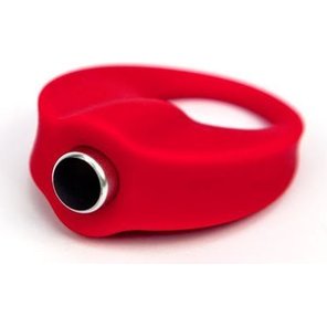  Красное эрекционное кольцо с вибрацией TLC CaliberVibrating Silicone Cock Ring 