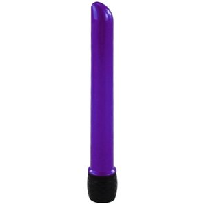  Фиолетовый классический тонкий вибратор 14,5 см 