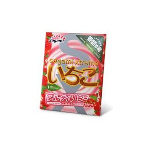  Презерватив Sagami Xtreme Strawberry c ароматом клубники 1 шт 