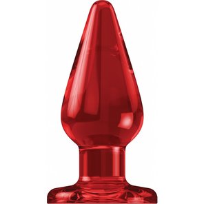  Красный анальный стимулятор Bottom Line 6 Model 2 Acrylic Red 15,5 см 