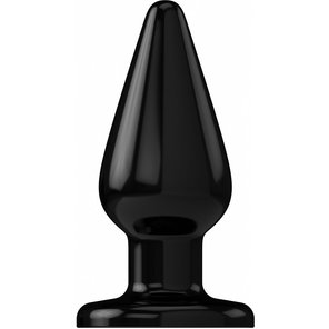  Чёрный анальный стимулятор Bottom Line 6 Model 2 rubber Black 15,5 см 