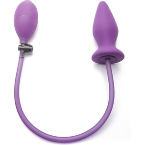  Фиолетовый анальный стимулятор с грушей OUCH! 14 см 