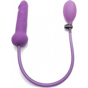  Фиолетовый анальный фаллоимитатор с подкачкой 18 см 