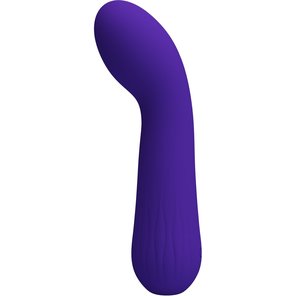  Фиолетовый изогнутый вибратор Faun 15 см 