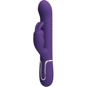  Фиолетовый вибратор Coale с ротацией бусин и возвратно-поступательными движениями 22,6 см 
