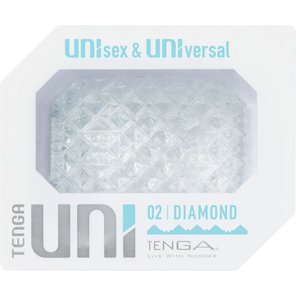  Прозрачный мастурбатор-стимулятор Tenga Uni Diamond 