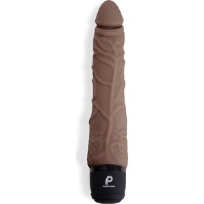  Коричневый вибромассажер 7 Realistic Vibrator 20 см 