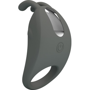  Серое эрекционное кольцо с вибрацией Master Ring 