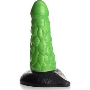  Зеленый фантазийный фаллоимитатор Reptile Thick Scaly Silicone Dildo 19,1 см 