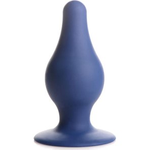  Синяя анальная пробка Squeezable Tapered Large Anal Plug 10,4 см 