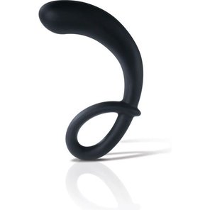  Черный массажер простаты Curving Curt 13 см 