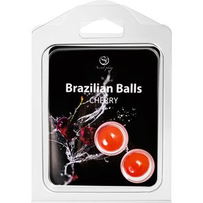  Набор из 2 шариков с массажным маслом Brazilian Balls с ароматом вишни 