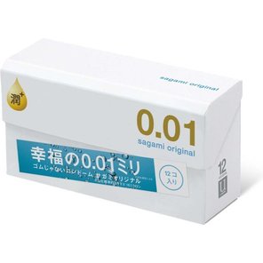  Увлажнённые презервативы Sagami Original 0.01 Extra Lub 12 шт 