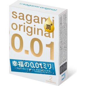  Увлажнённые презервативы Sagami Original 0.01 Extra Lub 2 шт 