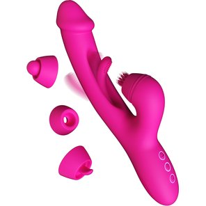  Розовый вибратор-кролик G Spot Ultra 26,5 см 