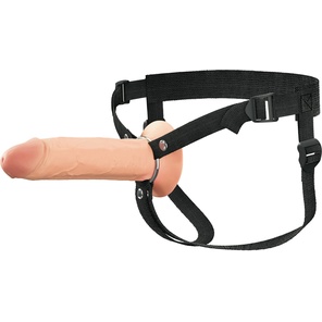  Полый страпон на ремнях 8’’ Hollow Silicone Strap-on 