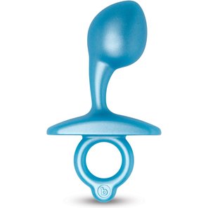  Голубая анальная пробка для массажа простаты Bulb Silicone Prostate Plug 10,7 см 