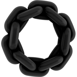  Чёрное эрекционное кольцо SONO №6 