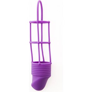  Фиолетовая насадка на пенис Ribbed Cockcage Purple 