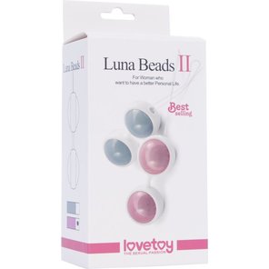  Голубые вагинальные шарики Luna Beards II 
