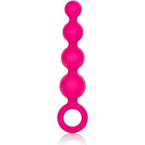  Розовая анальная цепочка Booty Beads 15,3 см 