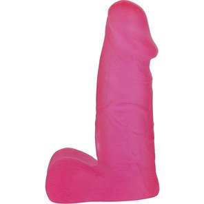  Розовый фаллоимитатор с мошонкой XSKIN 5 PVC DONG 13 см 