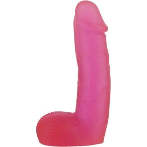  Розовый фаллоимитатор с мошонкой XSKIN 6 PVC DONG 15,2 см 