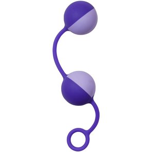  Фиолетовые вагинальные шарики PURRFECT SILICONE DUO TONE BALLS PURPLE 