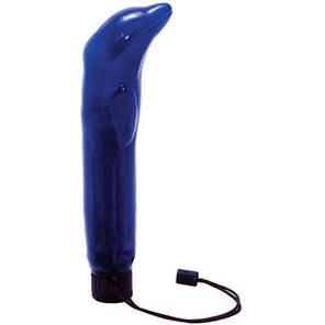  Синий вибратор в форме дельфина для G-стимуляции FLORIDA DOLPIN 16 см 