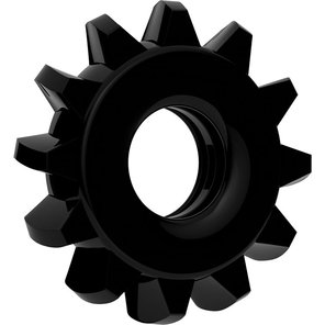  Чёрное эрекционное кольцо для пениса Power Plus 