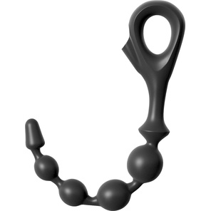  Черная анальная цепочка EZ-Grip Beads 29,2 см 
