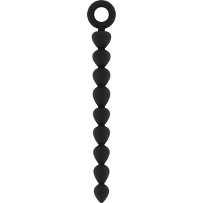  Чёрная анальная цепочка Anal Chain No.28 24,5 см 