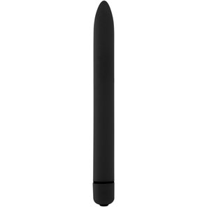  Чёрный тонкий вибратор GC Slim Vibe 16,5 см 