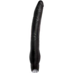  Длинный чёрный вибратор Monster Meat Long Vibe 30,5 см 